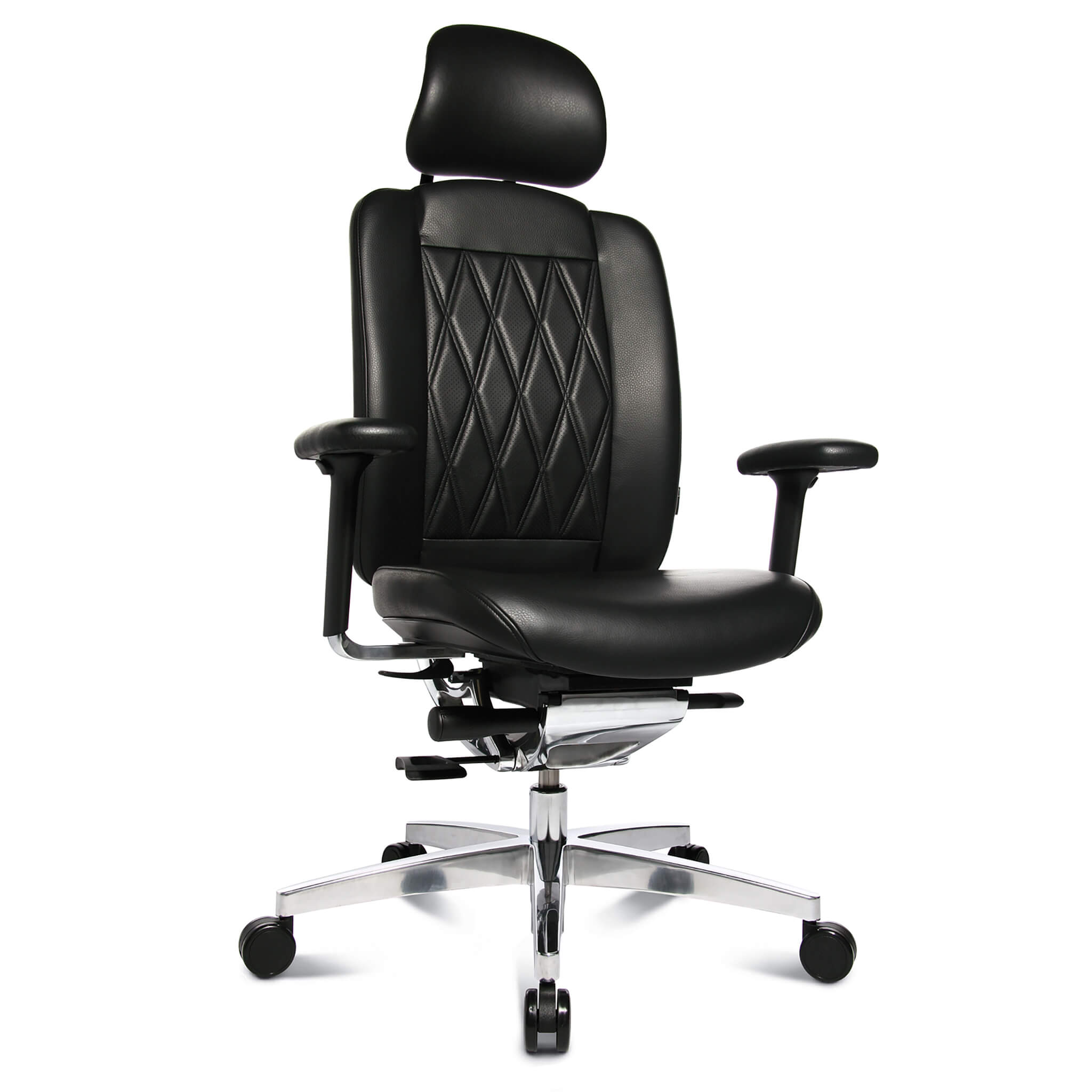 Wagner AluMedic Limited S Chefsessel mit Lederbezug und Kopfstütze