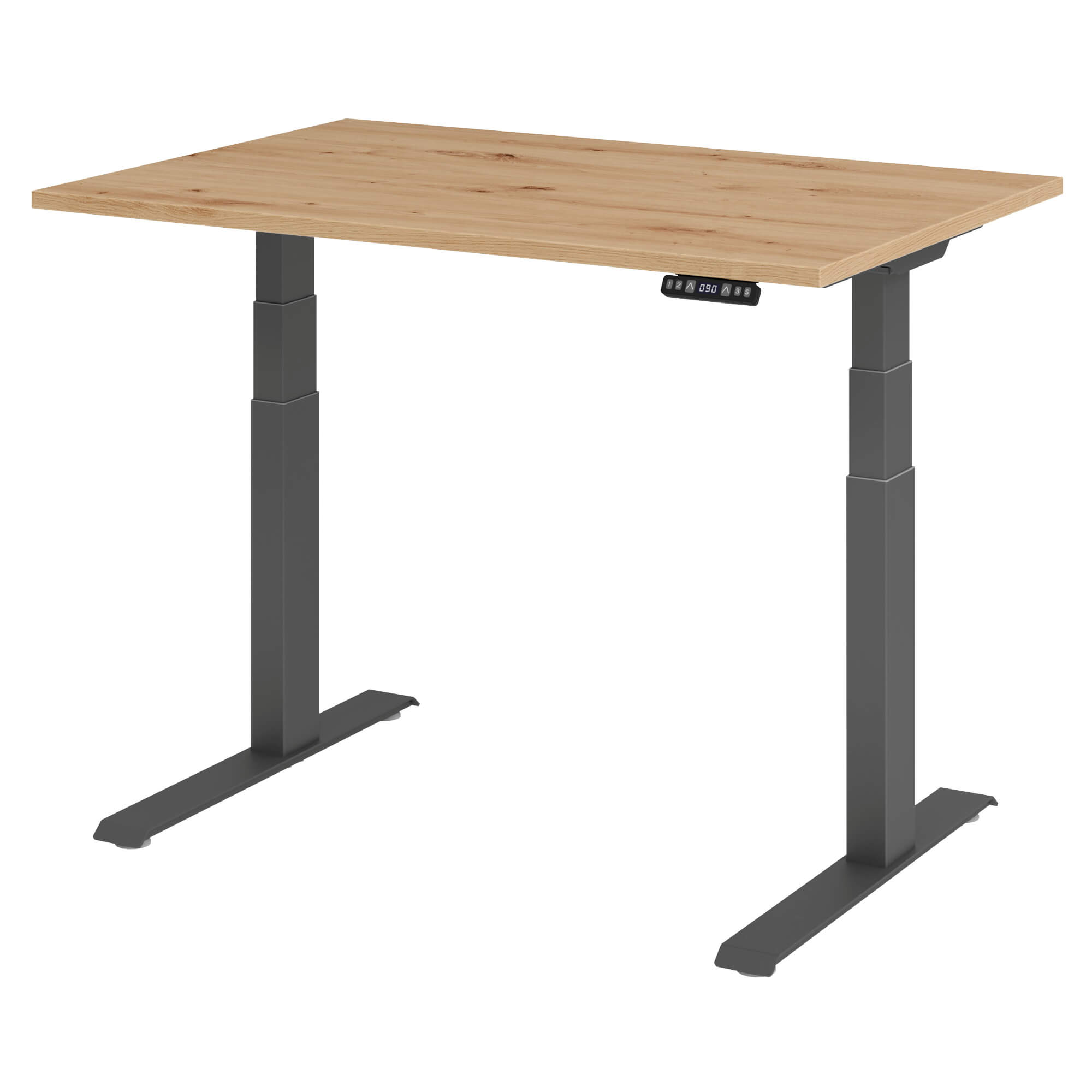 Elektrisch höhenverstellbarer Schreibtisch LIFT.UP Basic 2 - 120x80 cm mit Memory-Funktion