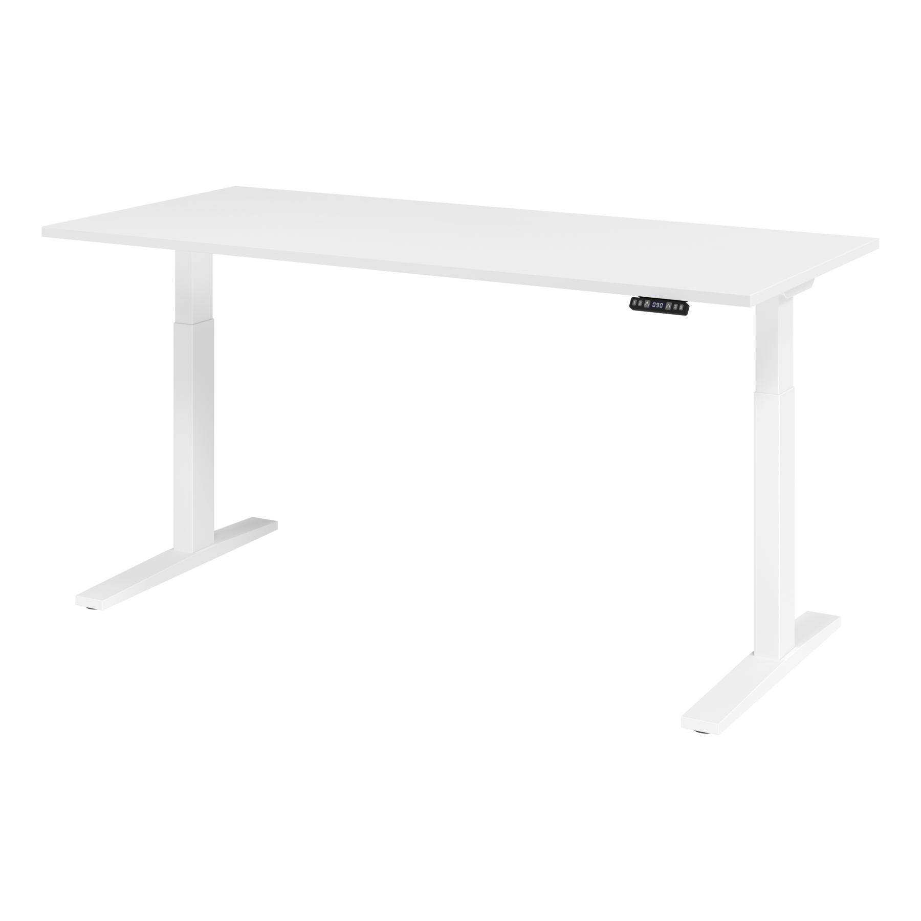 Hammerbacher Schreibtisch XMKA Economy, elektrisch höhenverstellbar, weißes Gestell, 180 x 80 cm