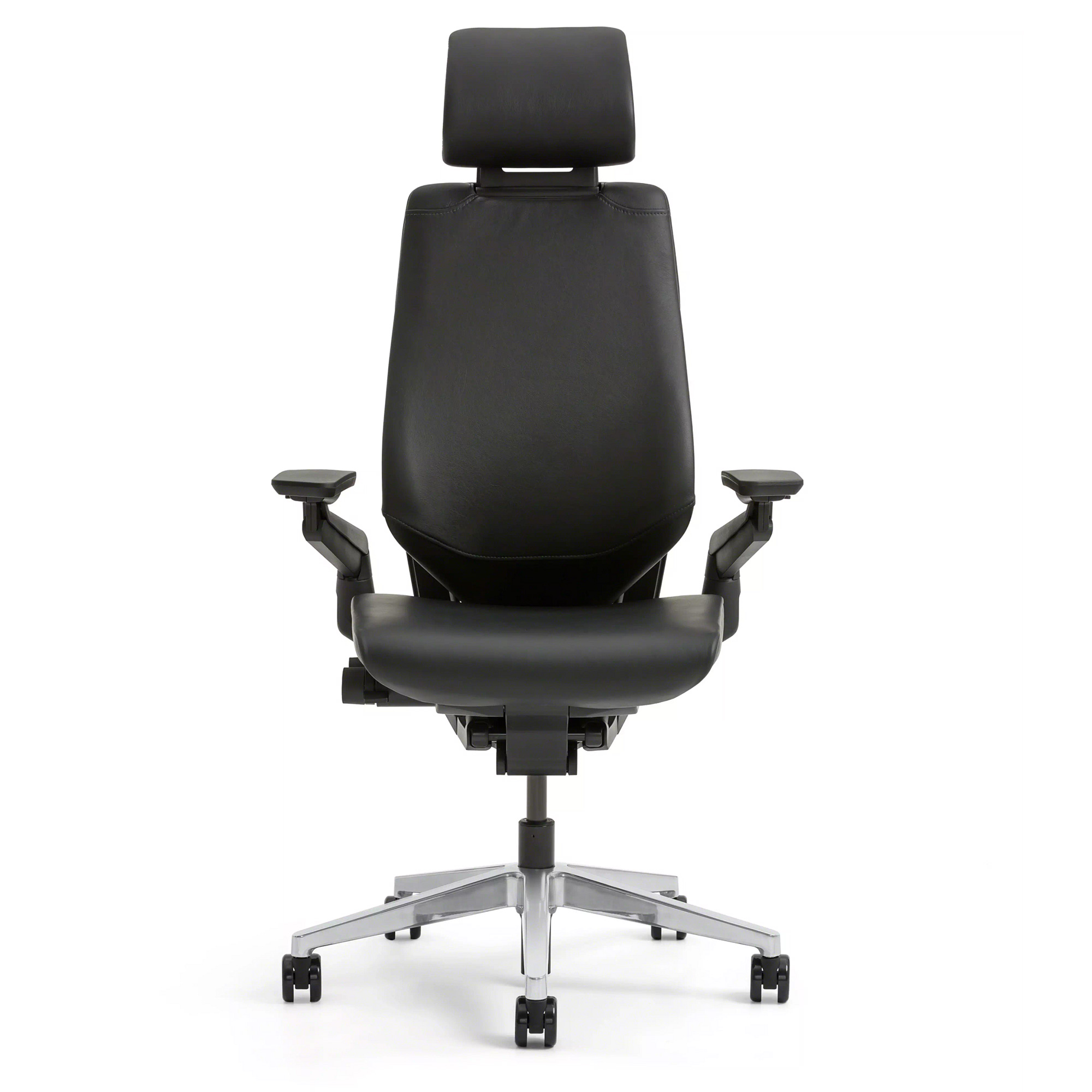 Steelcase GESTURE Executive Bürostuhl mit Lederbezug und Kopfstütze