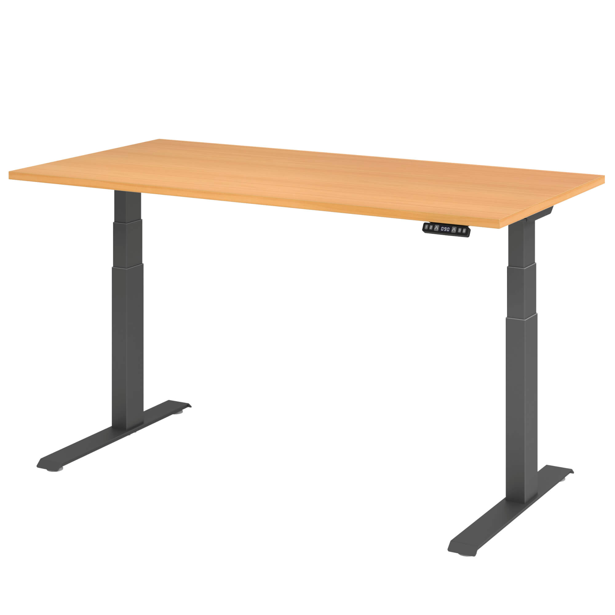 Elektrisch höhenverstellbarer Schreibtisch LIFT.UP Basic 2 - 160x80 cm mit Memory-Schalter