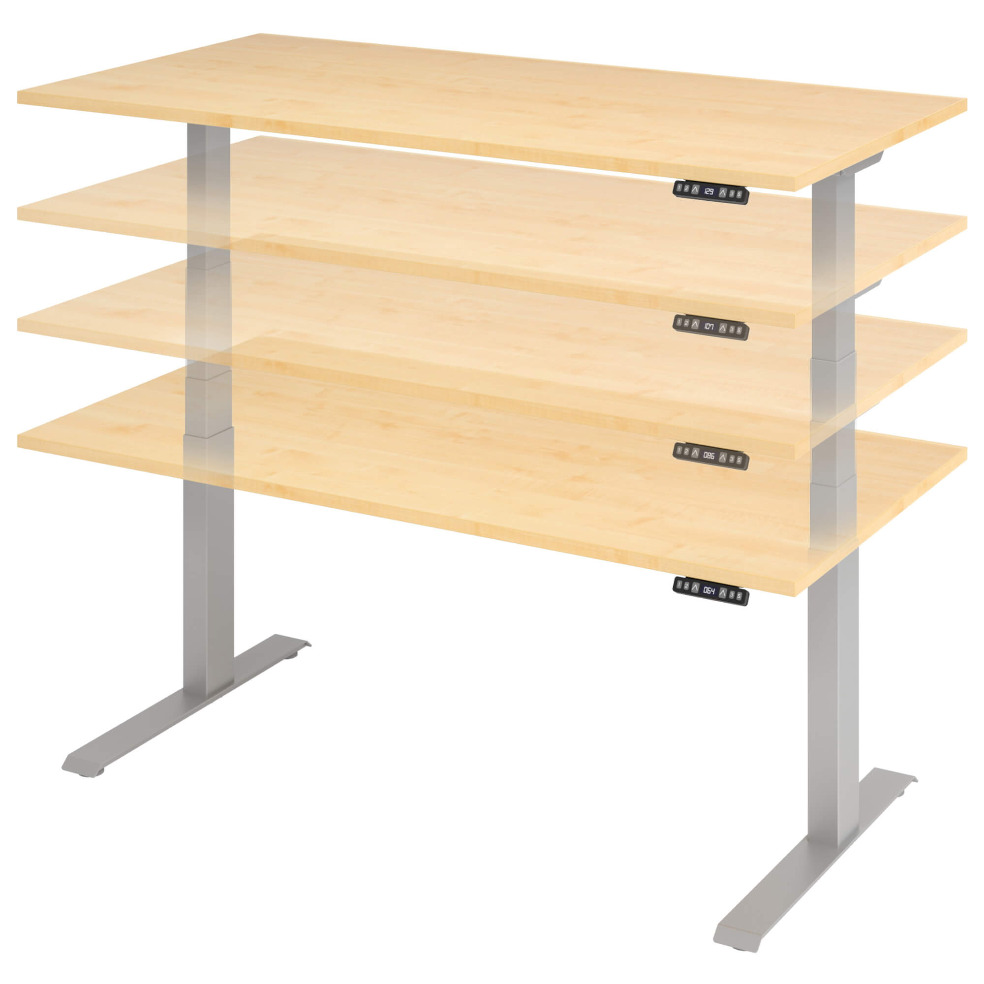 Elektrisch höhenverstellbarer Schreibtisch LIFT.UP Basic 2 - 180x80 cm mit Speicherfunktion
