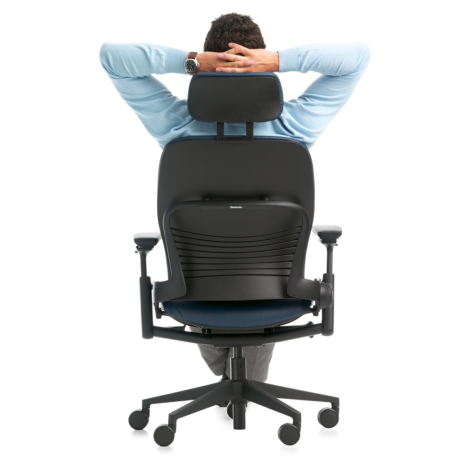 Steelcase Leap V2 Arbeitsstuhl mit Kopfstütze und Armlehnen