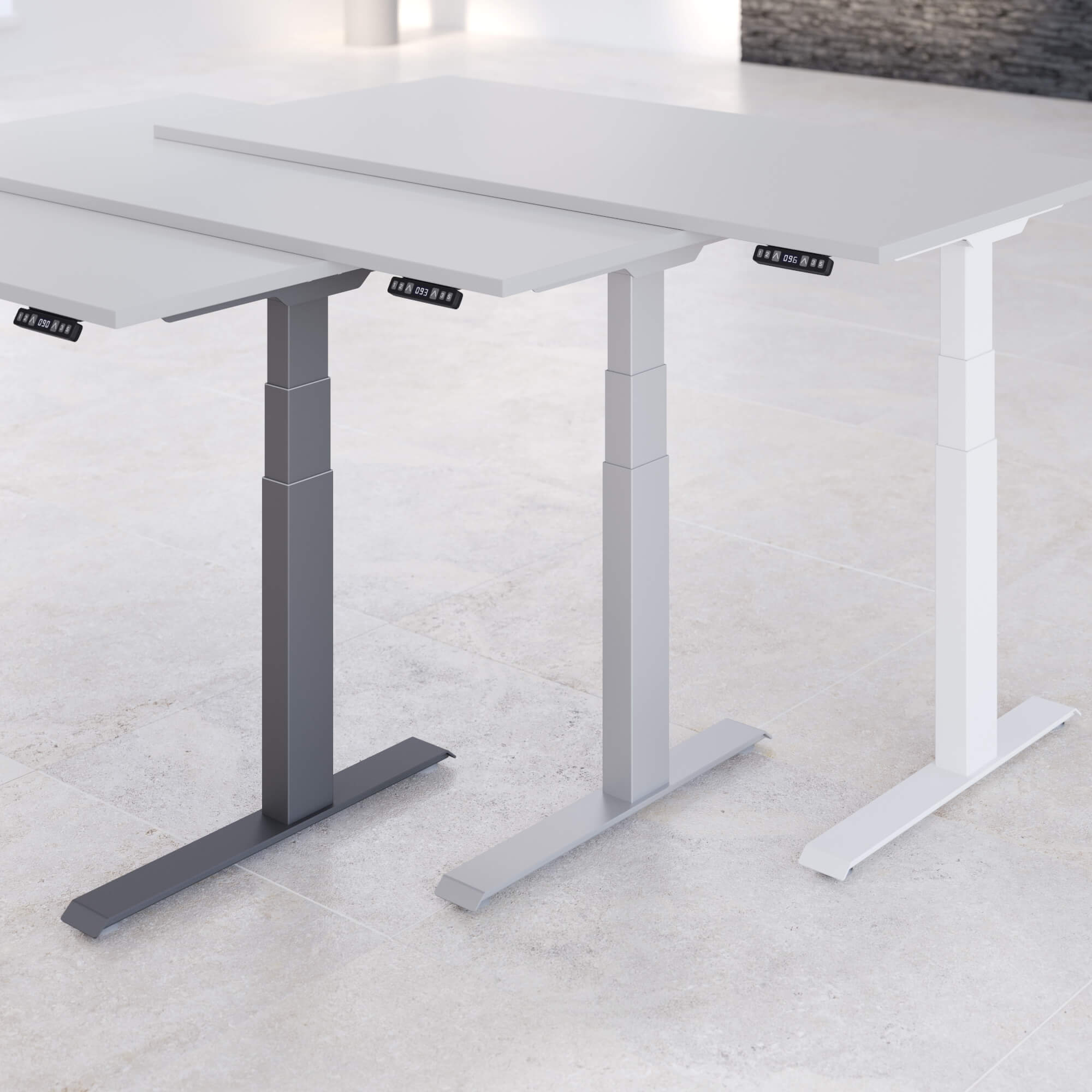 Elektrisch höhenverstellbarer Schreibtisch LIFT.UP Basic 2 - 180x80 cm mit Speicherfunktion