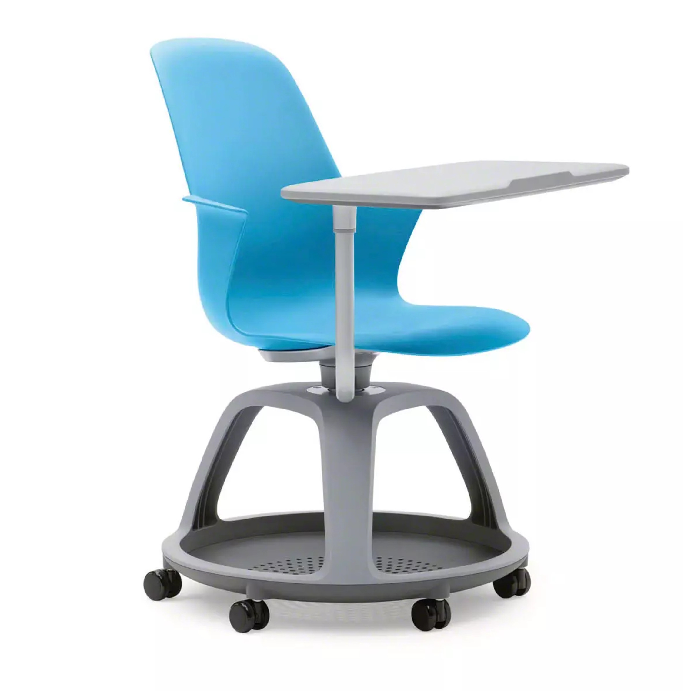 Steelcase NODE Seminarstuhl mit Schreibtablar Aktionsmodell Babyblau
