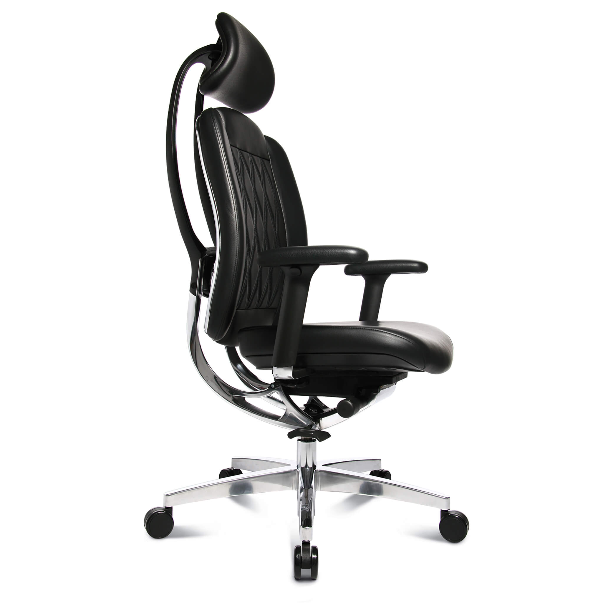 Wagner AluMedic Limited S Chefsessel mit Lederbezug und Kopfstütze
