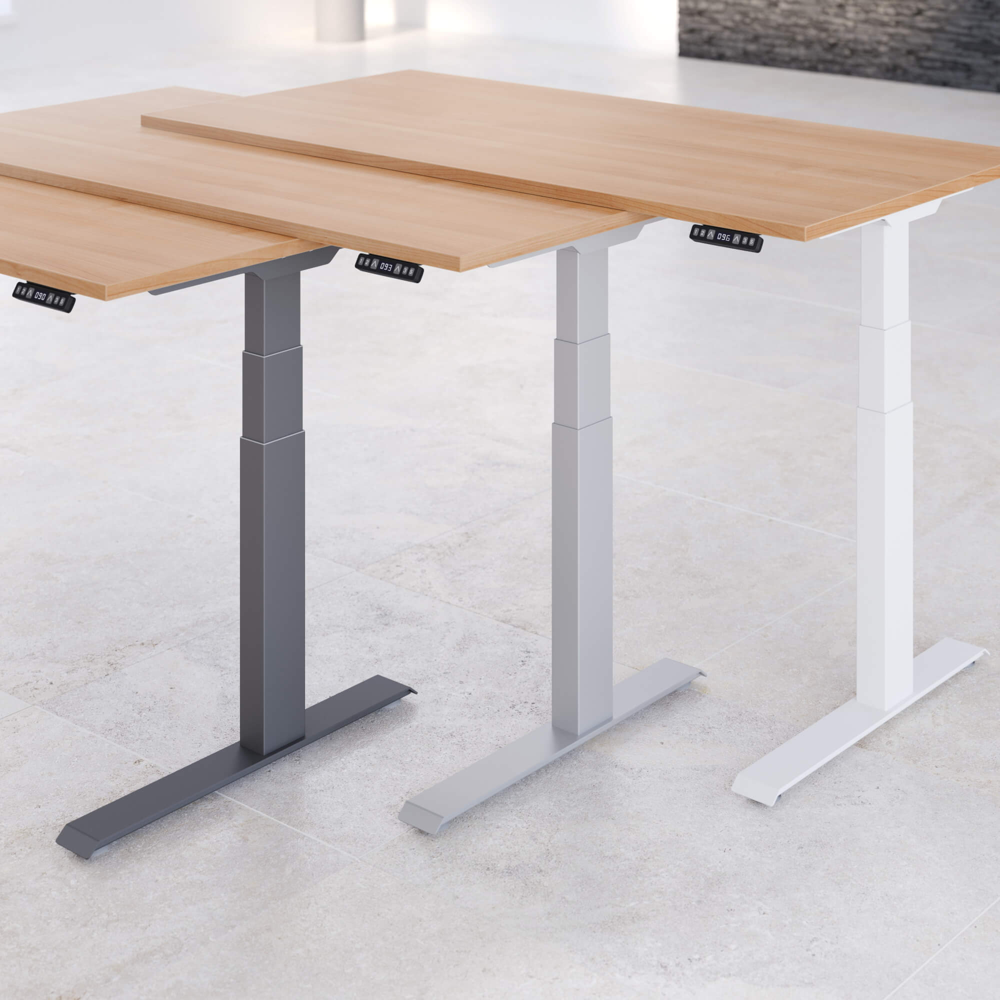 Elektrisch höhenverstellbarer Schreibtisch LIFT.UP Basic 2 - 180x80 cm mit Speicherfunktion