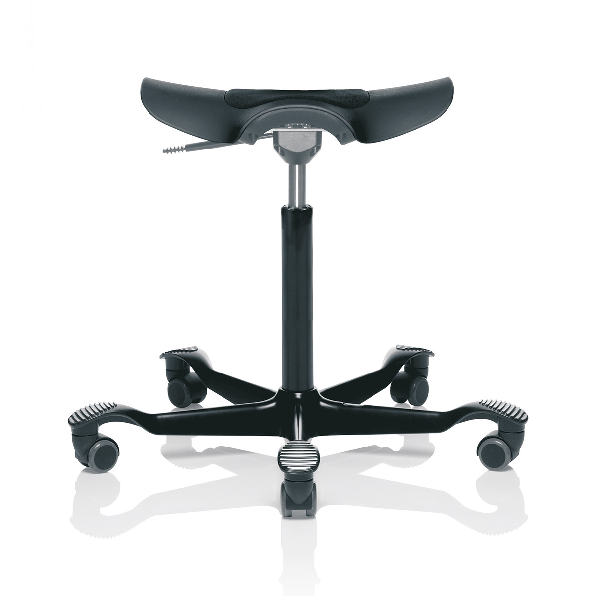 HAG Capisco Puls 8001 drehbarer Sitzhocker mit Sattelsitz und Kisseneinsatz