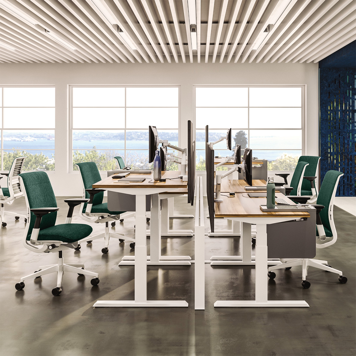 Steelcase THINK ergonomischer Arbeitsstuhl, Rücken und Sitz gepolstert