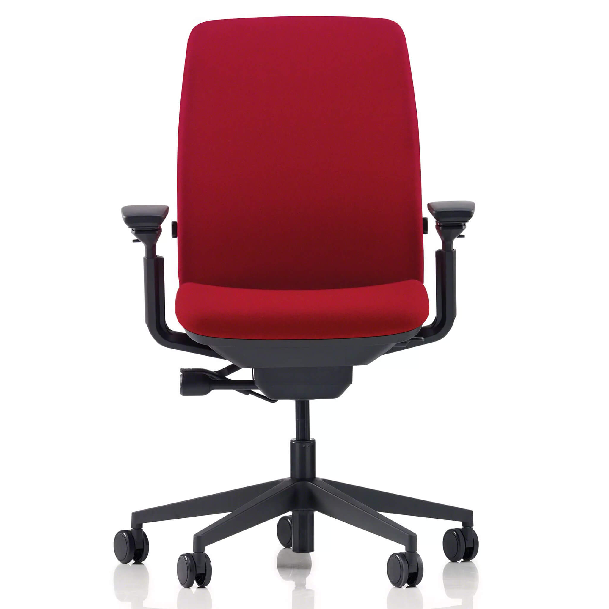 Steelcase AMIA Bürostuhl mit Armlehnen, schwarzes Farbschema, 3D-konfigurierbar
