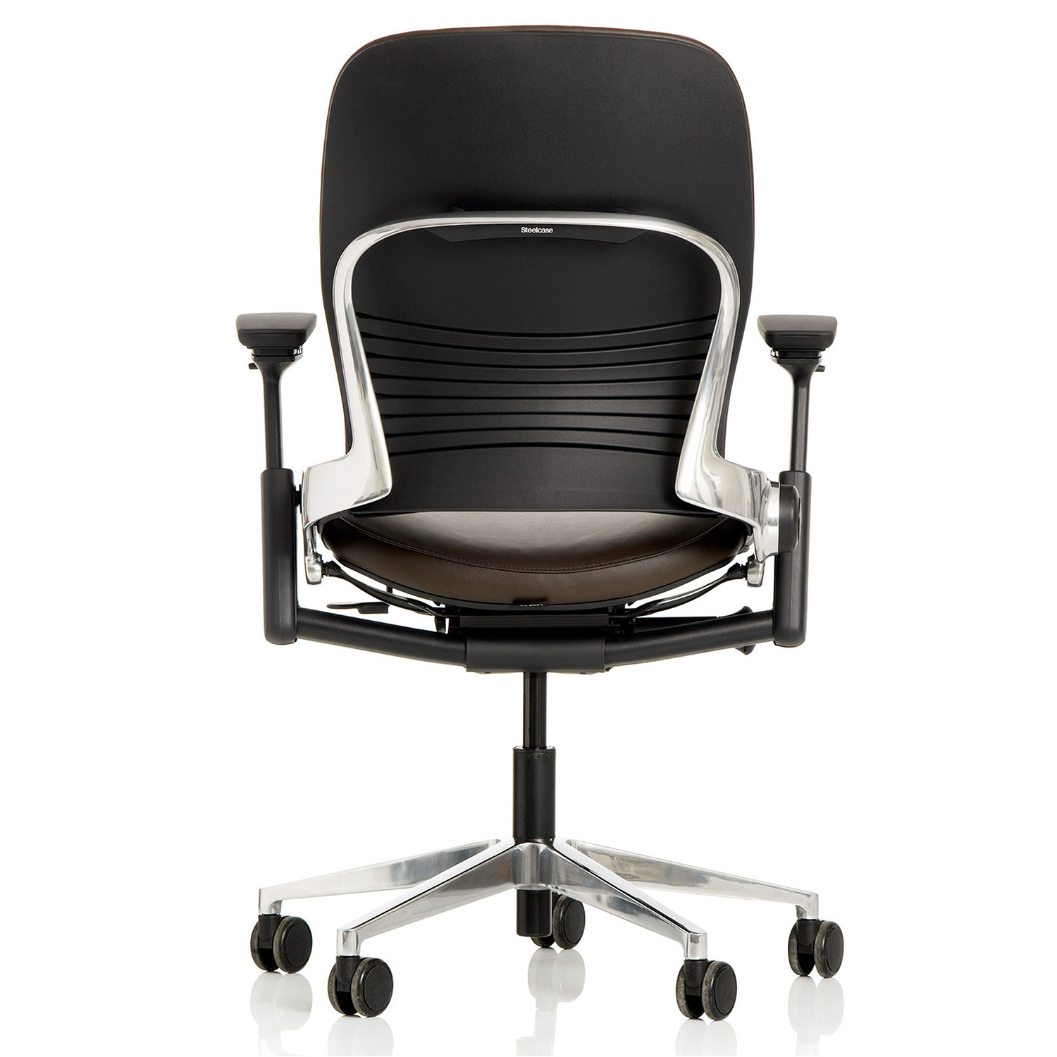 Steelcase Leap V2 Bürostuhl Executive Premium mit Lederbezug und Kopfstütze