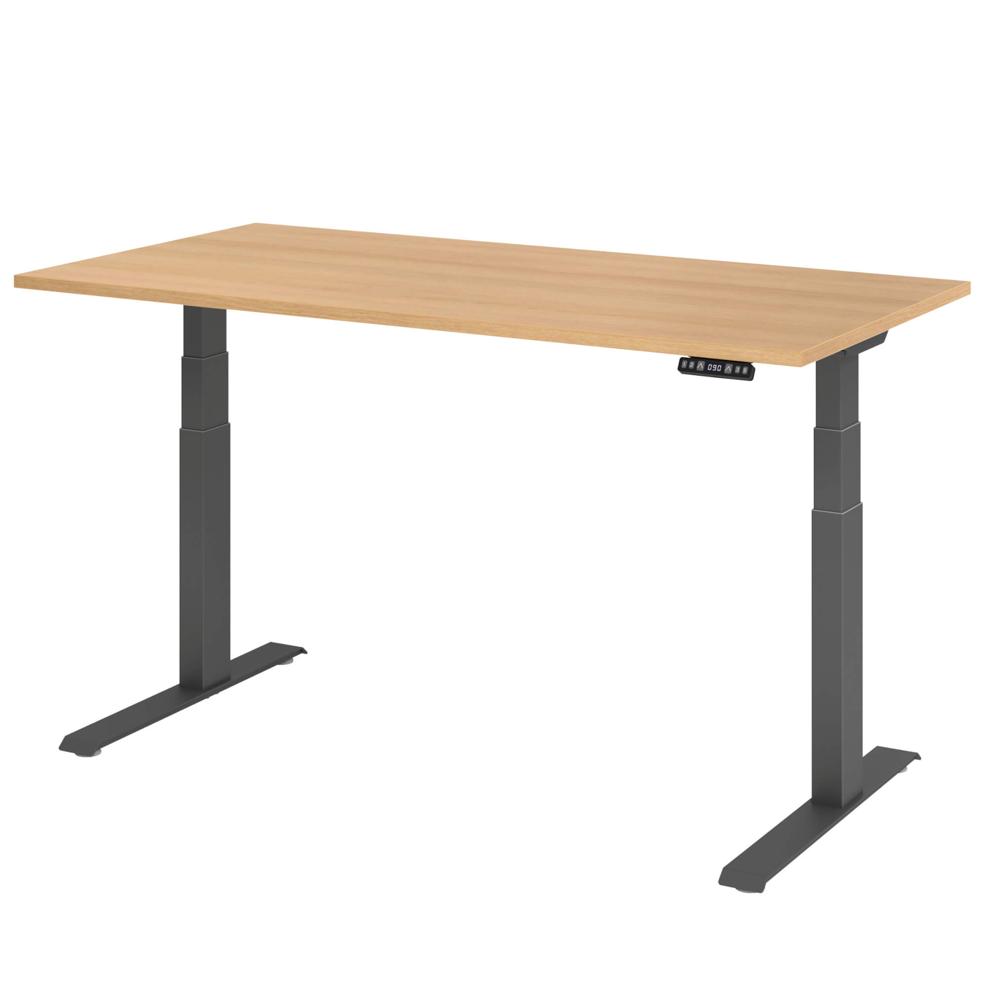 Elektrisch höhenverstellbarer Schreibtisch LIFT.UP Basic 2 - 160x80 cm mit Memory-Schalter