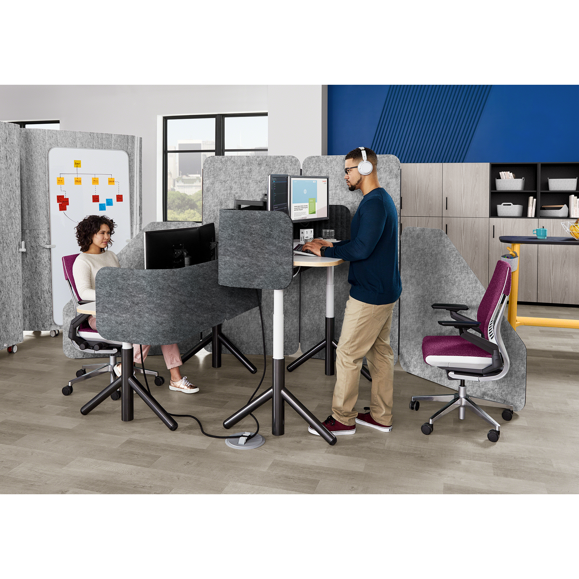 Steelcase FLEX COLLECTION elektrisch höhenverstellbarer Schreibtisch 720 - 1.200 mm